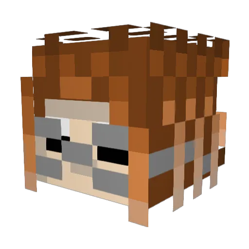 Rordenn Minecraft avatar head, 3D render