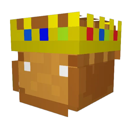 RoreoVRC Minecraft avatar head, 3D render