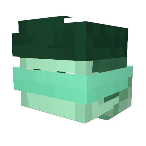 Rori3 Minecraft avatar head, 3D render