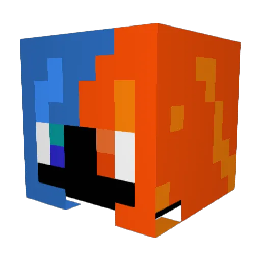 Rori_Rocket_02 Minecraft avatar head, 3D render