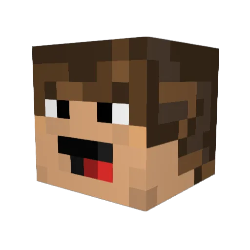 Rori_man Minecraft avatar head, 3D render
