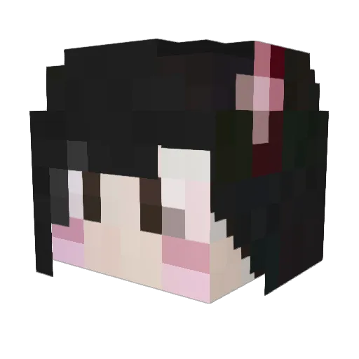 Roria__ Minecraft avatar head, 3D render