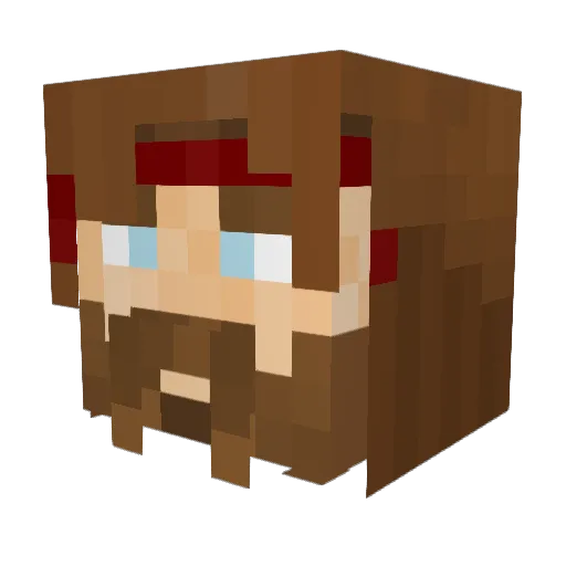 Rormasu Minecraft avatar head, 3D render