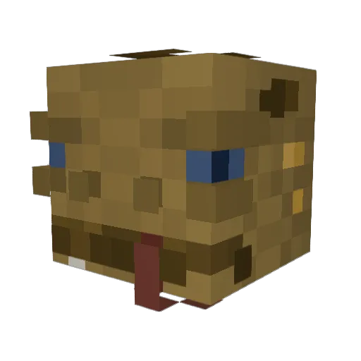Rorms Minecraft avatar head, 3D render