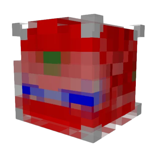 Rororr Minecraft avatar head, 3D render