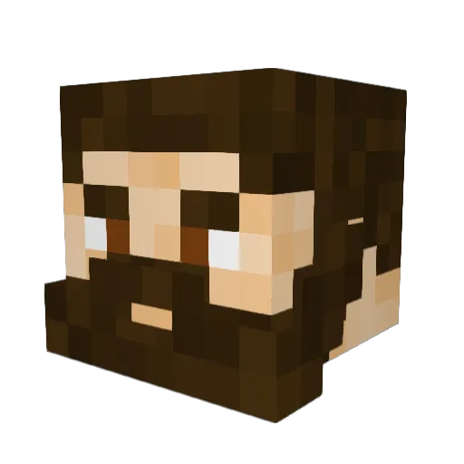 Rorrex1 Minecraft avatar head, 3D render