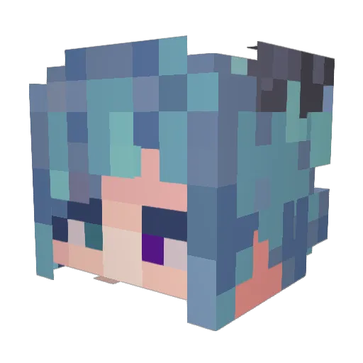 RoryRiver Minecraft avatar head, 3D render