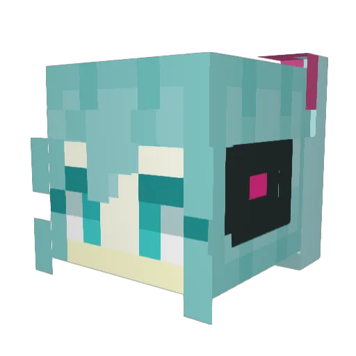 Roryanimation Minecraft avatar head, 3D render