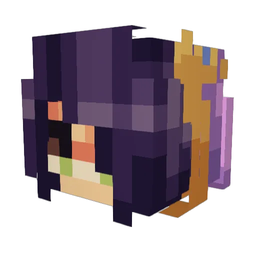 RosaNRoss Minecraft avatar head, 3D render