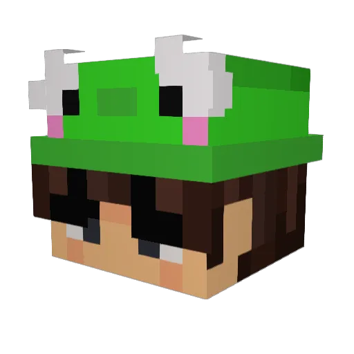 RosaPerc30 Minecraft avatar head, 3D render