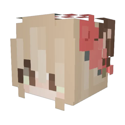Rosa_ma Minecraft avatar head, 3D render