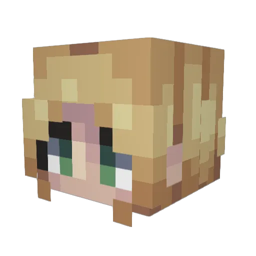 Rosa_yeah Minecraft avatar head, 3D render