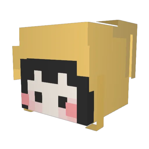 Rosal Minecraft avatar head, 3D render
