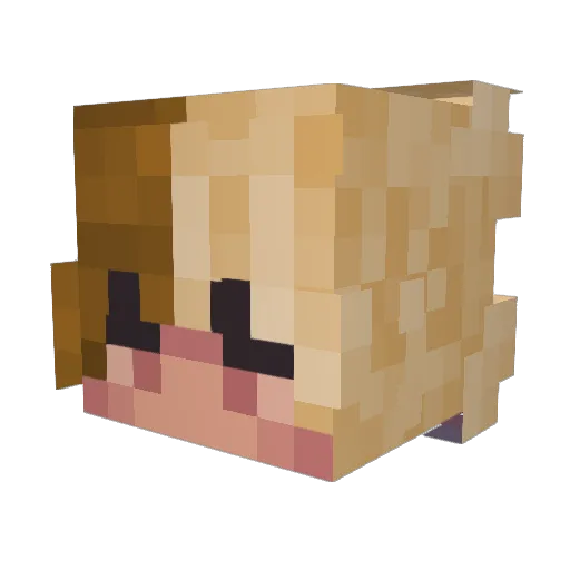 Rosalex Minecraft avatar head, 3D render