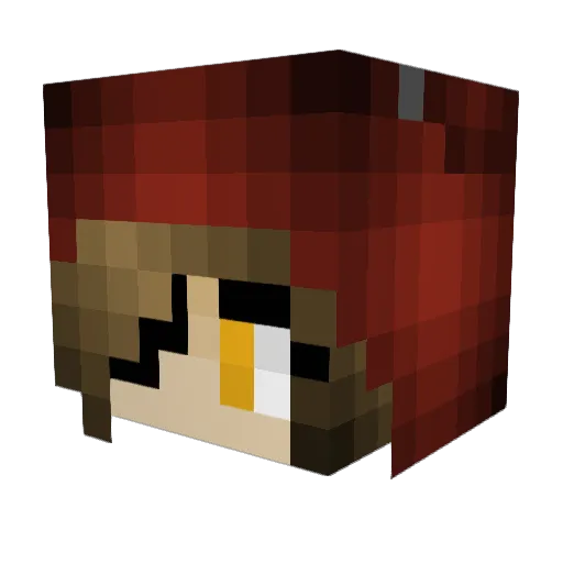 Rosalie_Pink Minecraft avatar head, 3D render