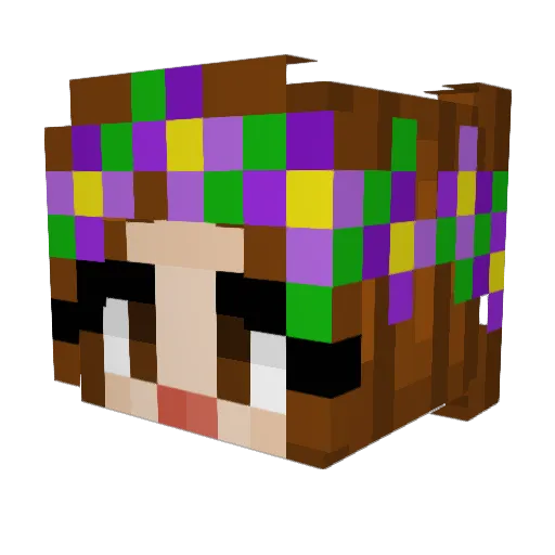 Rosalina_Violet Minecraft avatar head, 3D render