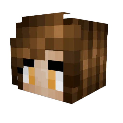 Rosalinaa Minecraft avatar head, 3D render