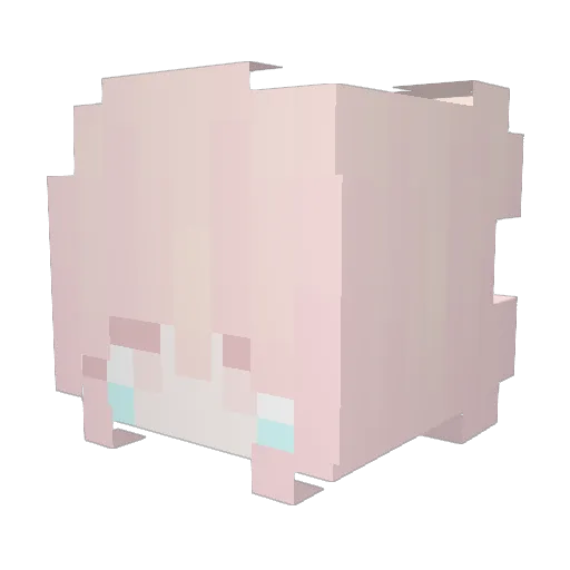 Rosalinaa_ Minecraft avatar head, 3D render