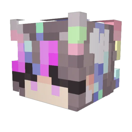 Rosalind04 Minecraft avatar head, 3D render
