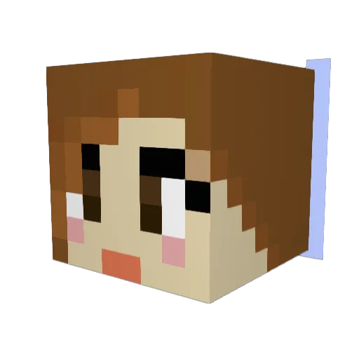 Rosallie_ Minecraft avatar head, 3D render