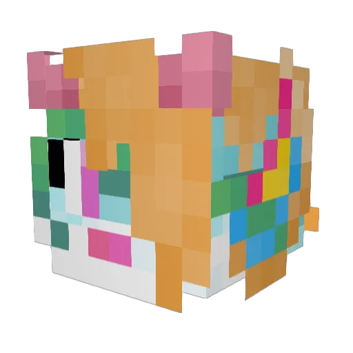Minecraft-Avatar von Rosalu: Kopf als 3D-Render