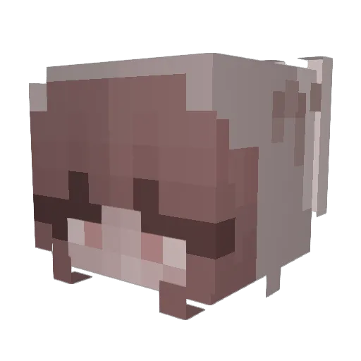 Rosanante Minecraft avatar head, 3D render