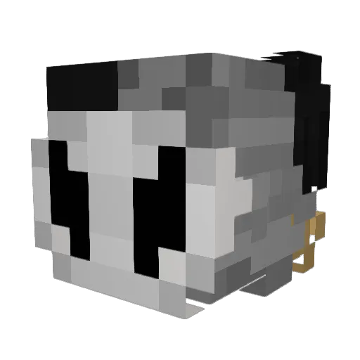 Rosastot Minecraft avatar head, 3D render