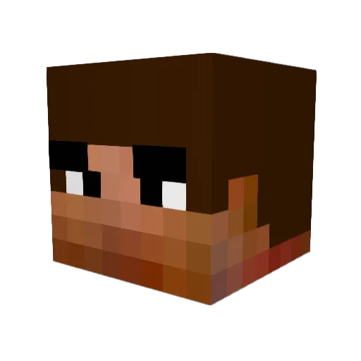 RoscoHero Minecraft avatar head, 3D render
