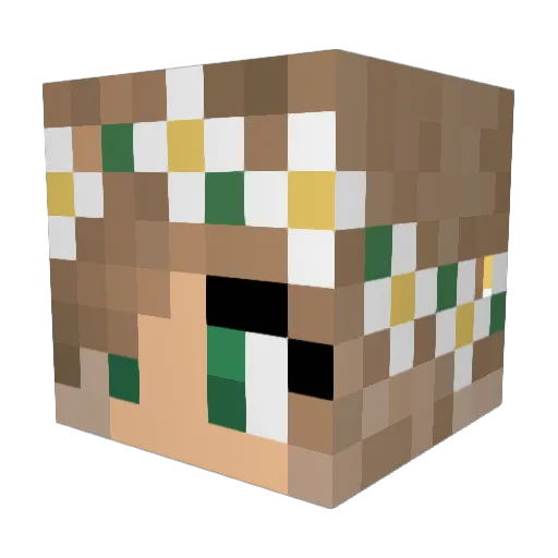 Rose001 Minecraft avatar head, 3D render