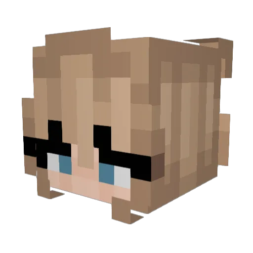 Rose0624 Minecraft avatar head, 3D render