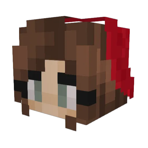 Rose1013 Minecraft avatar head, 3D render