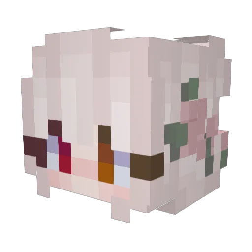 Rose225 Minecraft avatar head, 3D render
