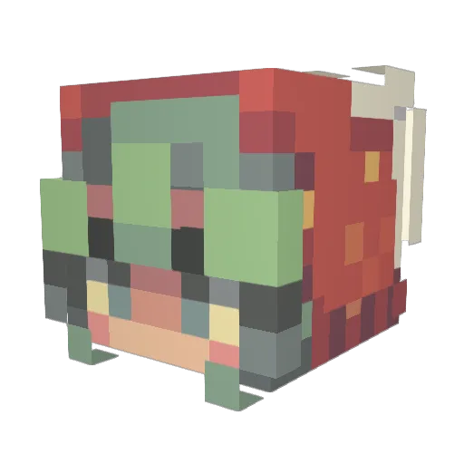 Rose2359 Minecraft avatar head, 3D render