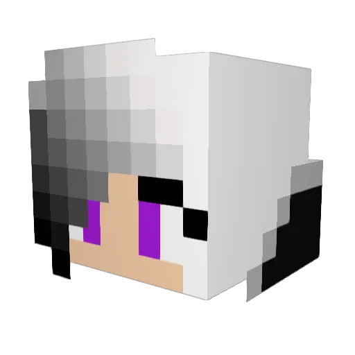 Rose390 Minecraft avatar head, 3D render