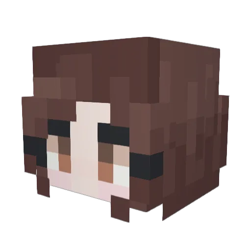 Rose4286 Minecraft avatar head, 3D render