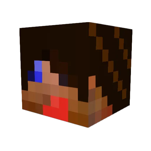 Rose817 Minecraft avatar head, 3D render