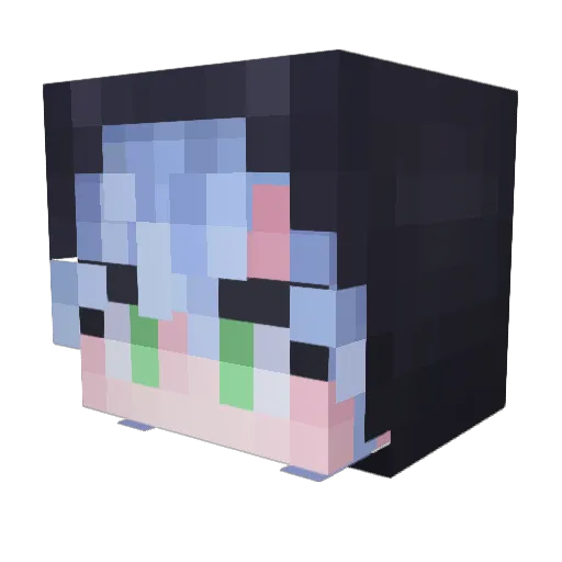 Rose85 Minecraft avatar head, 3D render