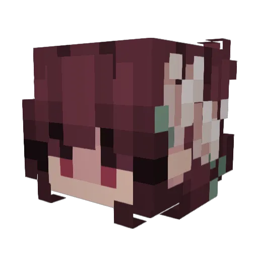 RoseAmphibian Minecraft avatar head, 3D render