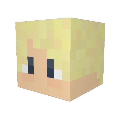 RoseCollared Minecraft avatar head, 3D render