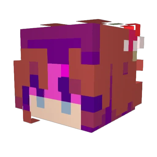 RoseDaffodil Minecraft avatar head, 3D render