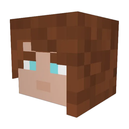RoseDalek Minecraft avatar head, 3D render