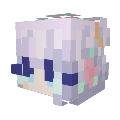 RoseDiddy Minecraft avatar head, 3D render