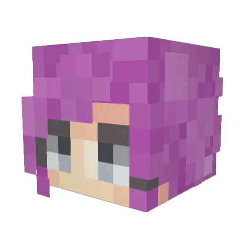 RoseFire20 Minecraft avatar head, 3D render