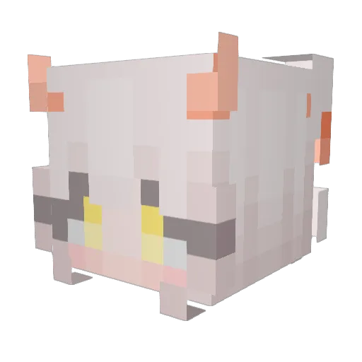 RoseFooxi Minecraft avatar head, 3D render