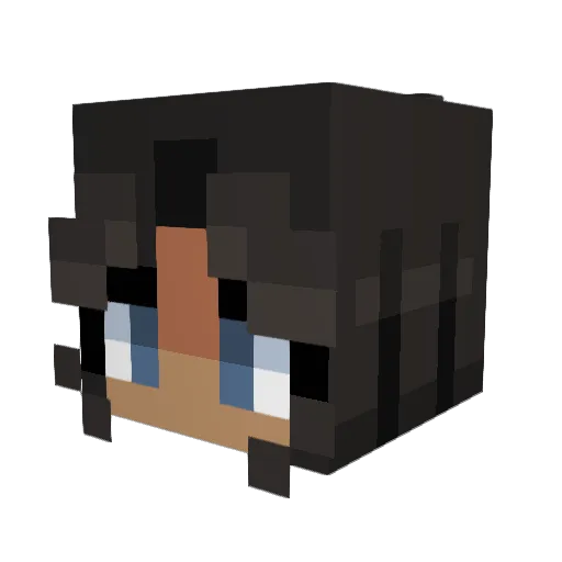 RoseFox0100 Minecraft avatar head, 3D render