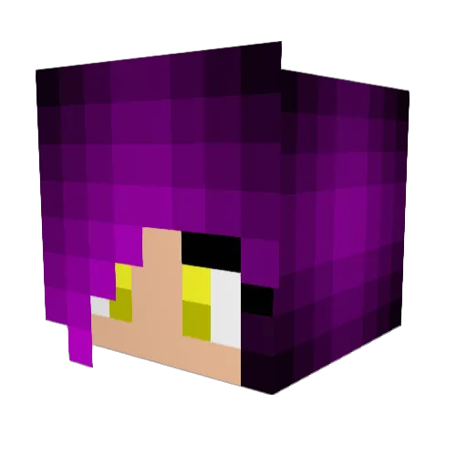 RoseGacha Minecraft avatar head, 3D render