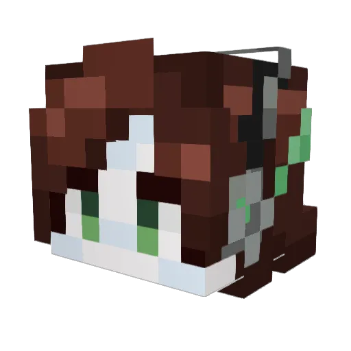 RoseGoldCogs Minecraft avatar head, 3D render