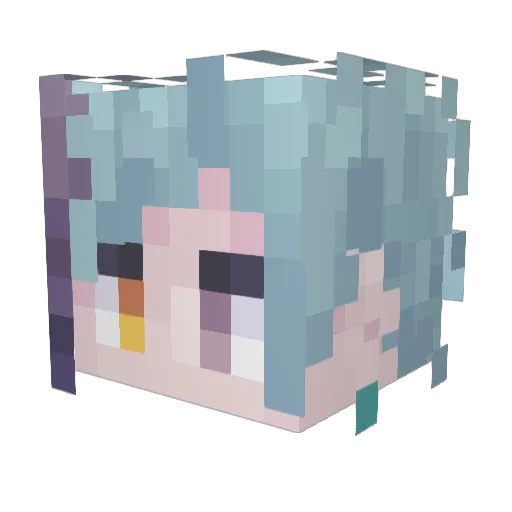 RoseHeart21 Minecraft avatar head, 3D render
