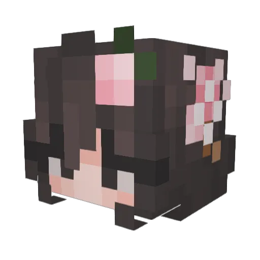 RoseJewel Minecraft avatar head, 3D render