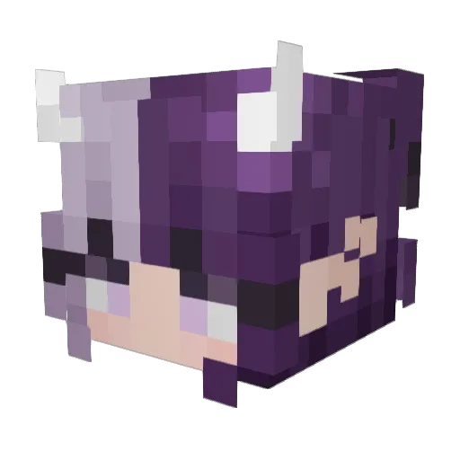 RoseKittenx Minecraft avatar head, 3D render
